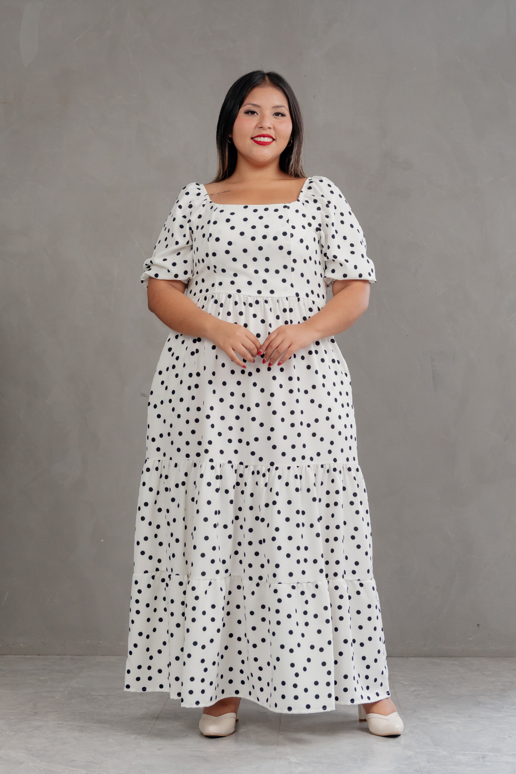 Maxivestido Alma Polka Dots