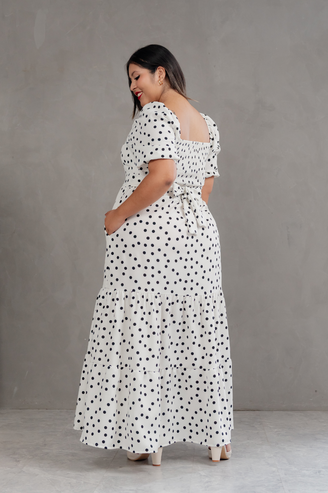 Maxivestido Alma Polka Dots