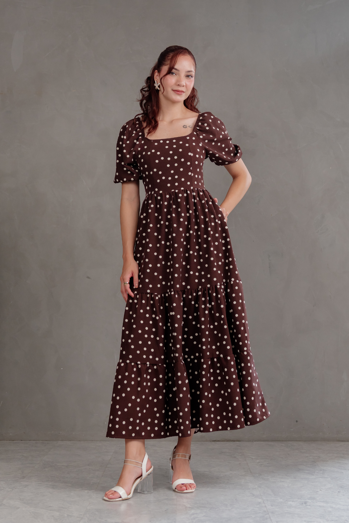 Maxivestido Alma Polka Dots