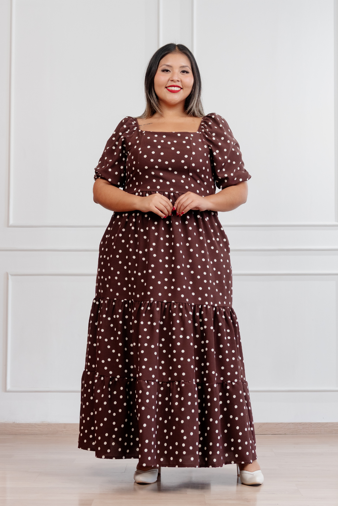 Maxivestido Alma Polka Dots