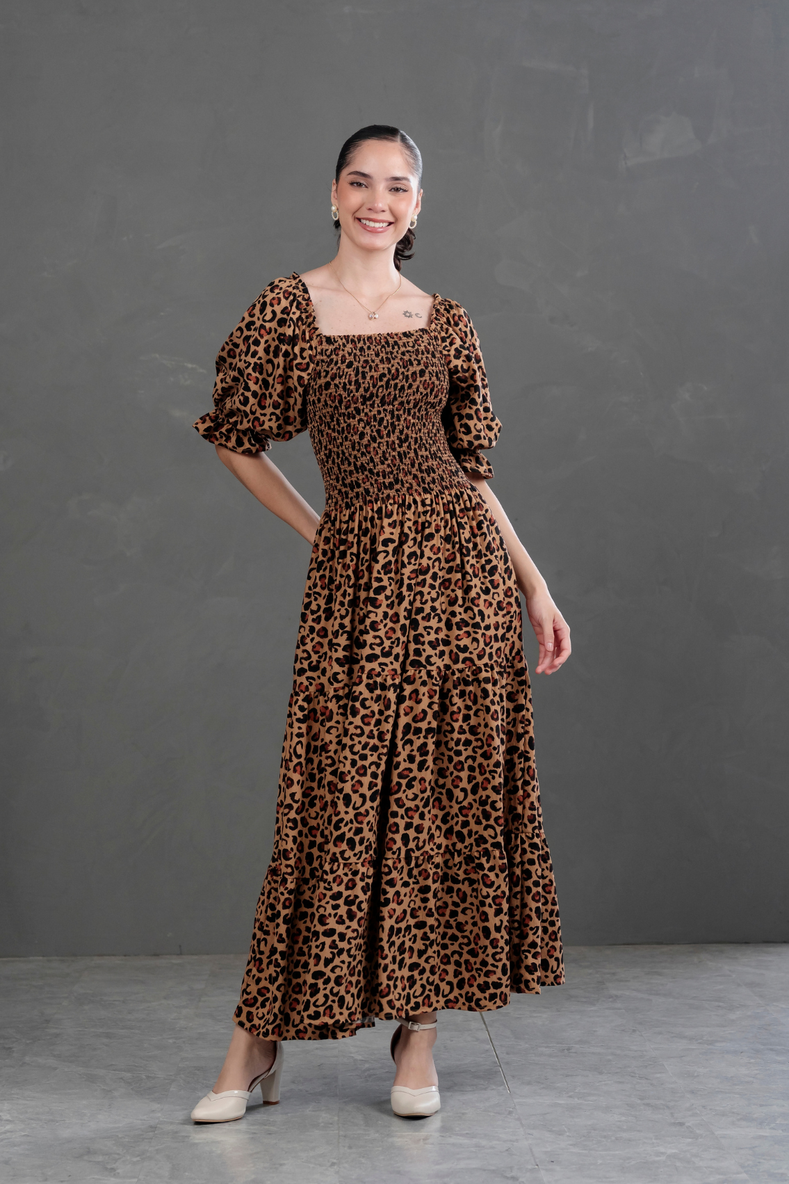Maxivestido Gabriela Animal Print