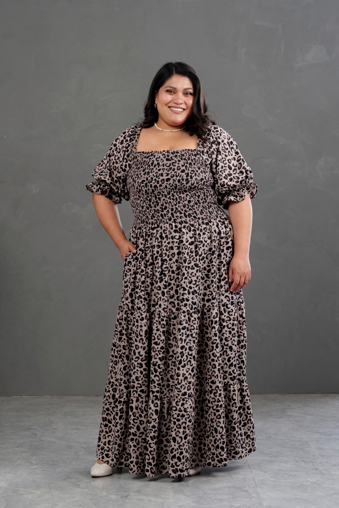 Maxivestido Gabriela Animal Print