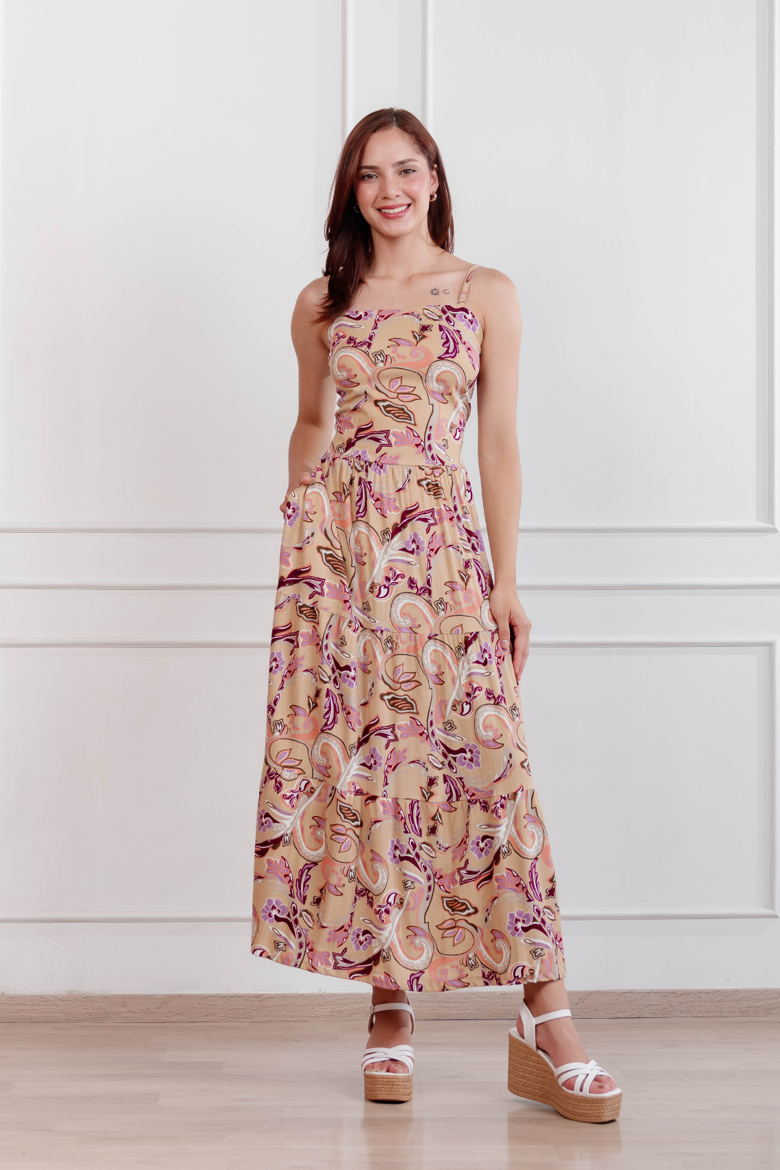 Maxivestido Indigo Paisley