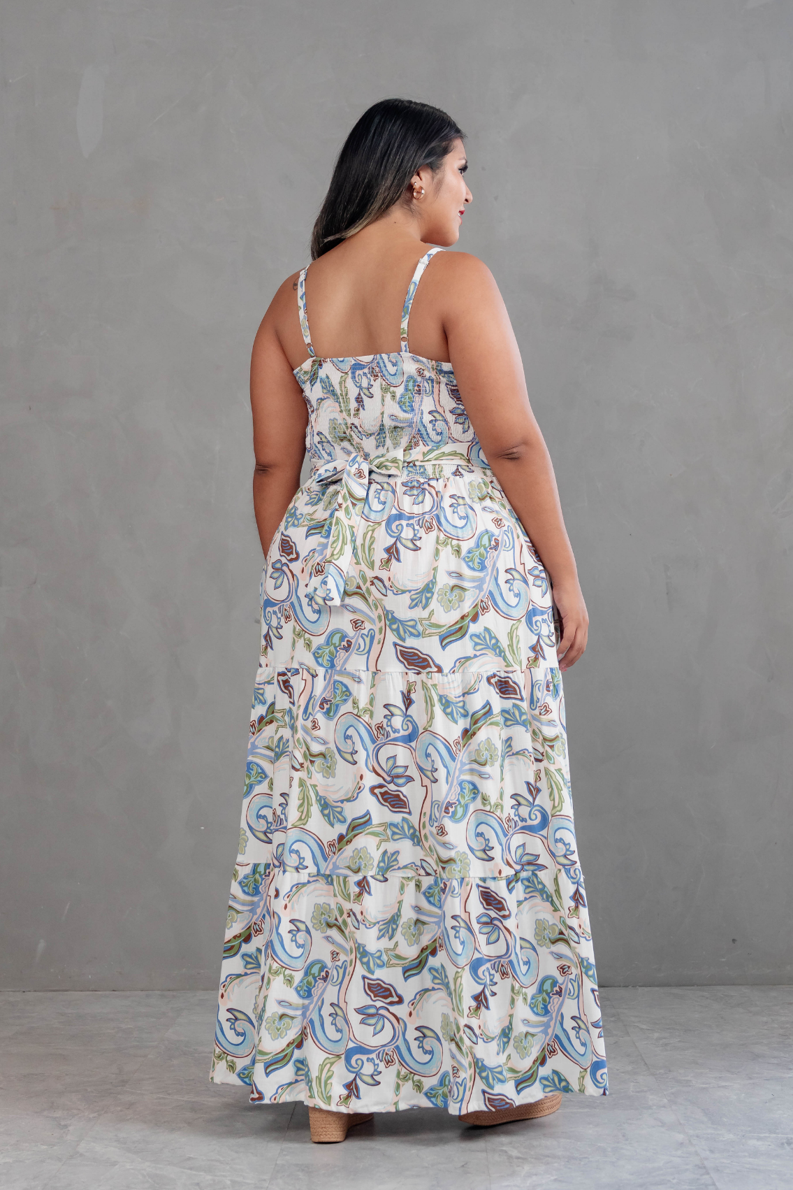 Maxivestido Indigo Paisley