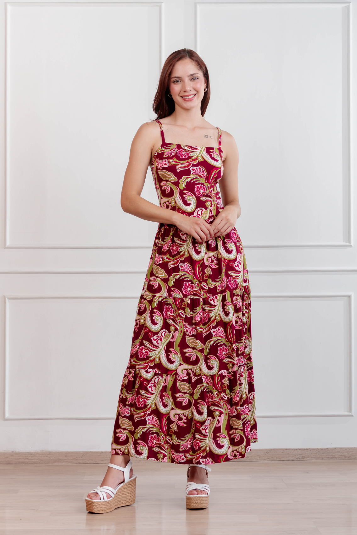 Maxivestido Indigo Paisley