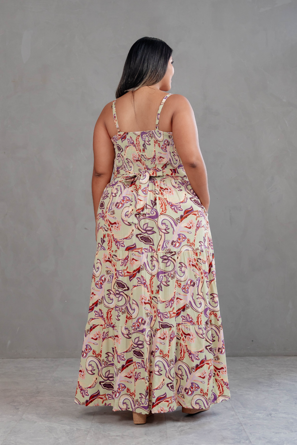 Maxivestido Indigo Paisley