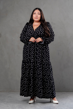 Maxivestido Lara Polka Dots negro