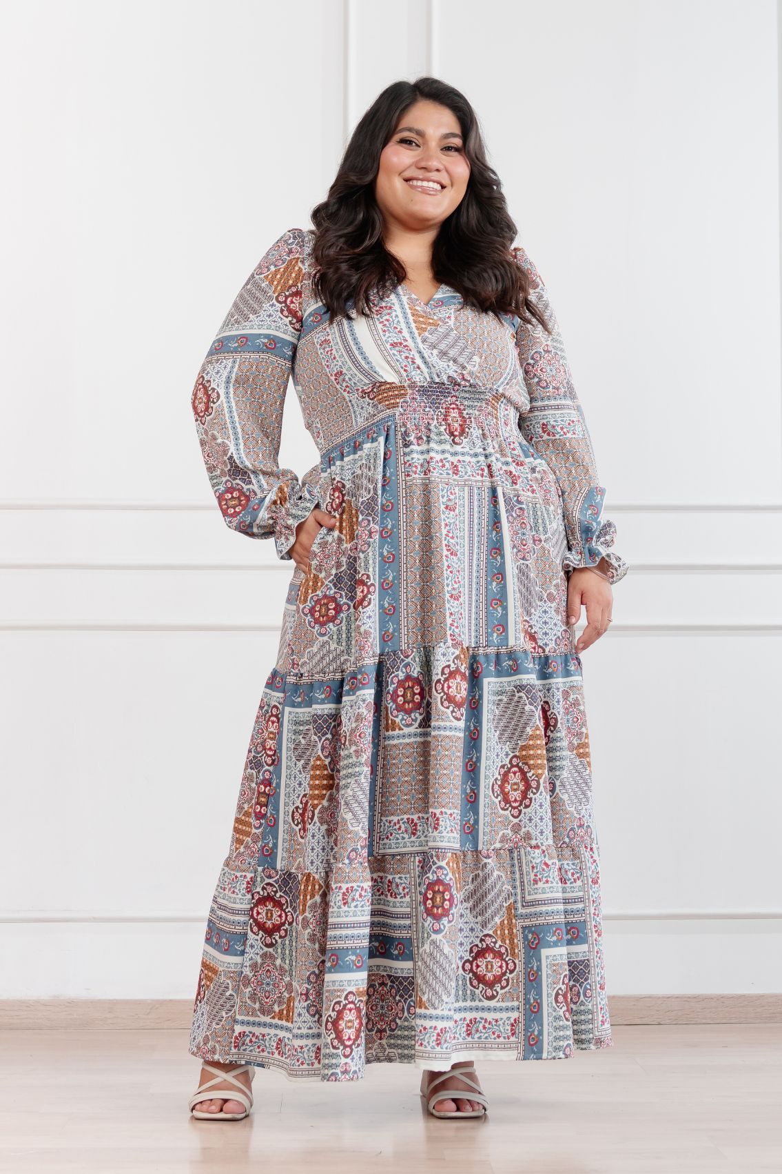 Maxivestido Lara Patchwork
