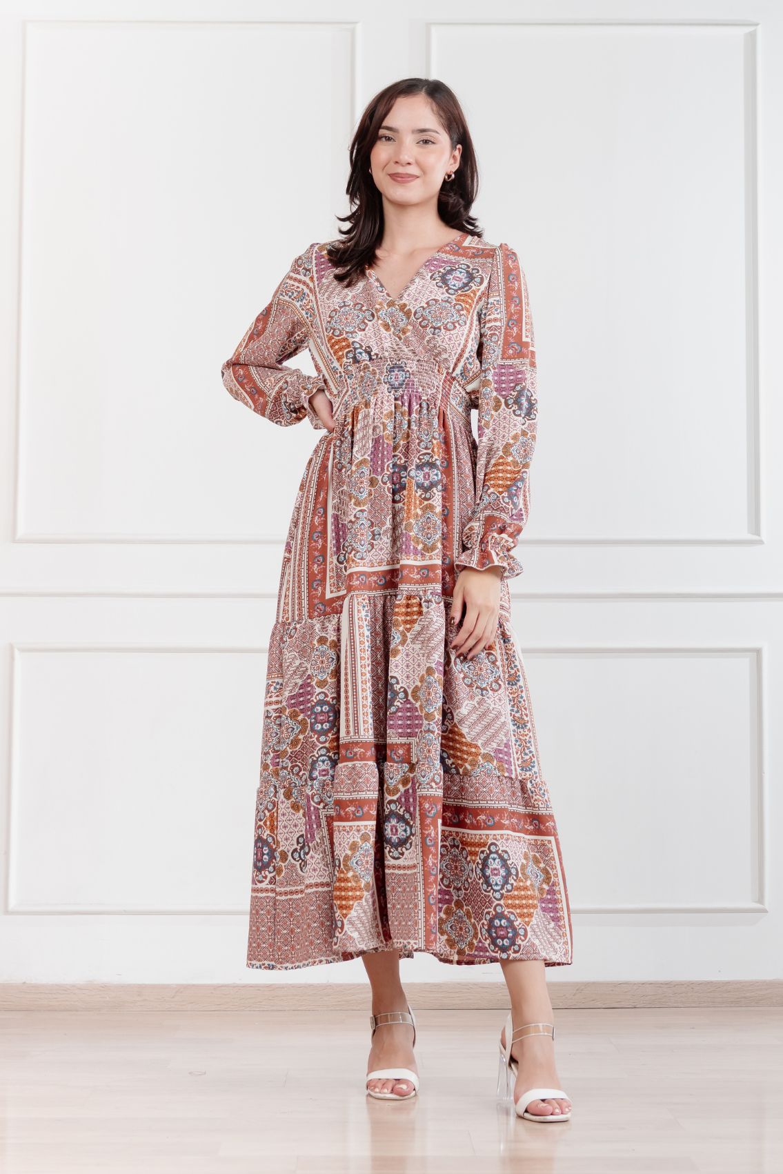 Maxivestido Lara Patchwork