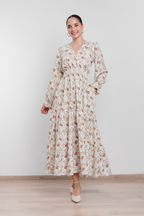 Maxivestido manga larga Lara Flores