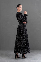 Maxivestido Lara Polka Dots negro