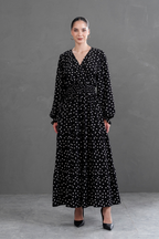 Maxivestido Lara Polka Dots negro