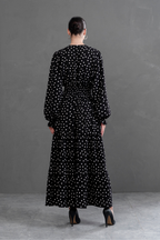 Maxivestido Lara Polka Dots negro