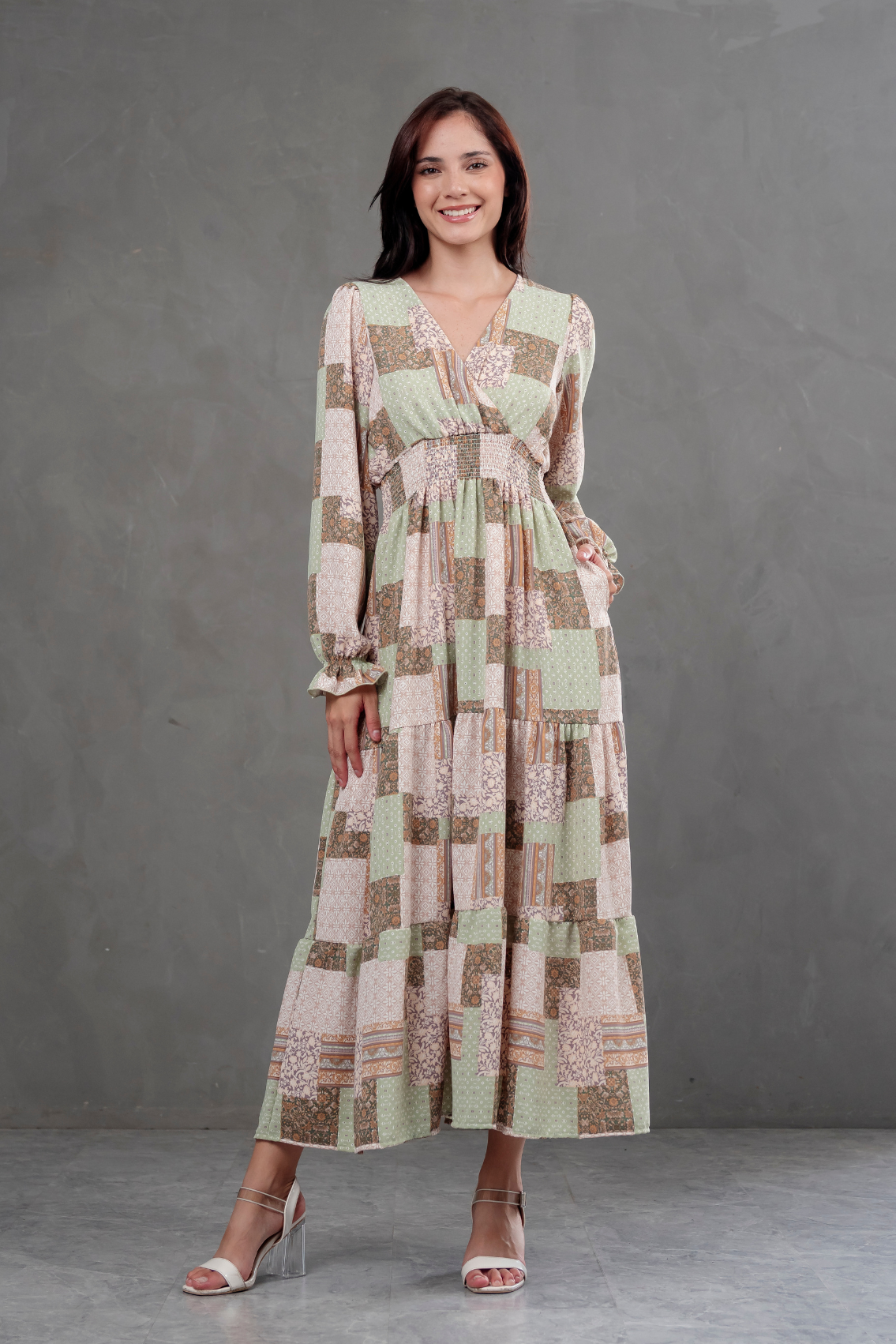 Maxivestido Lara Patchwork