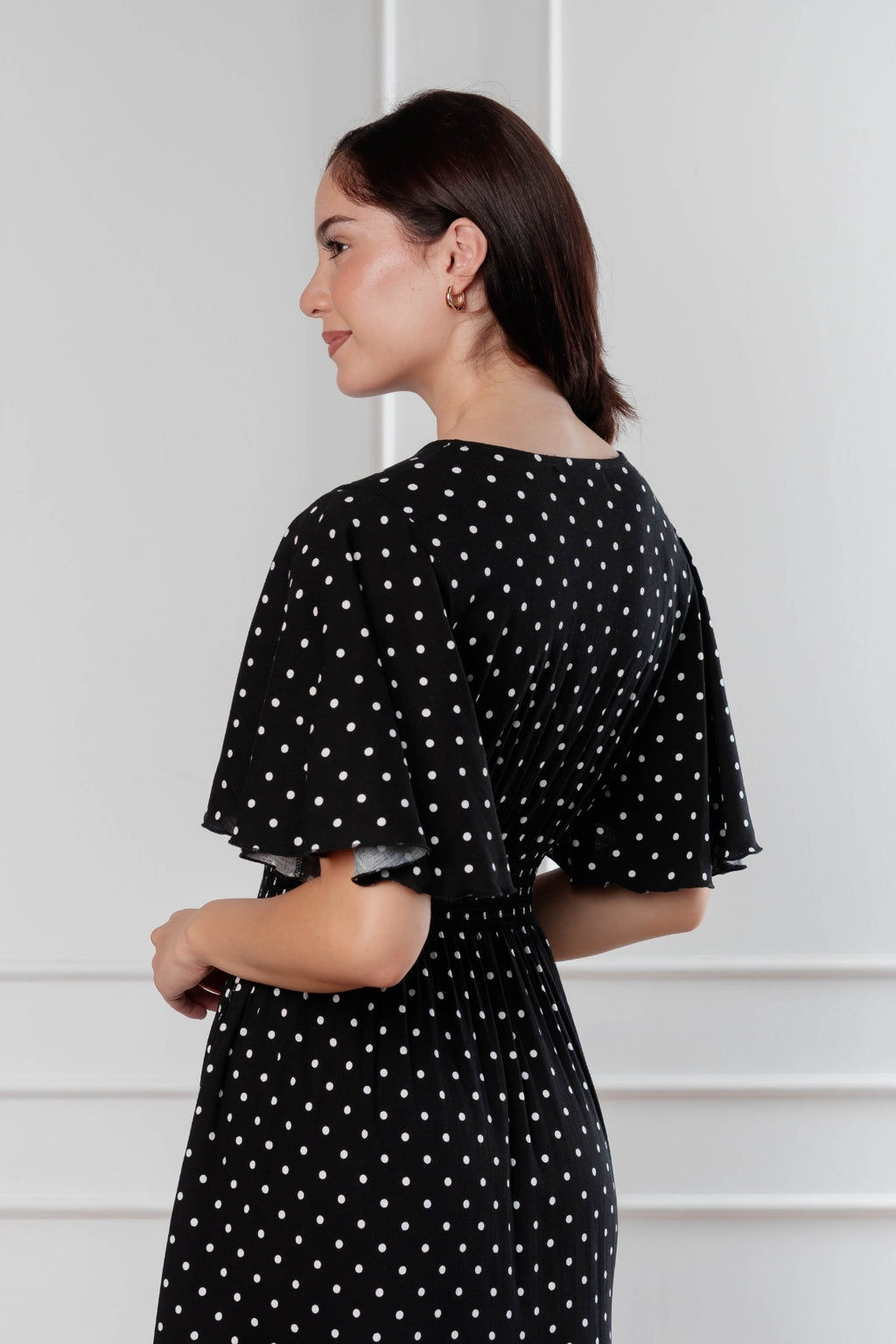 Maxivestido Naira Polka negro