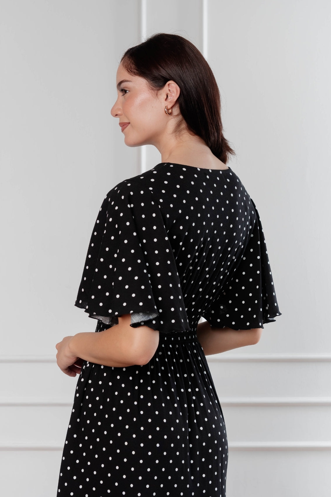 Maxivestido Naira Polka negro