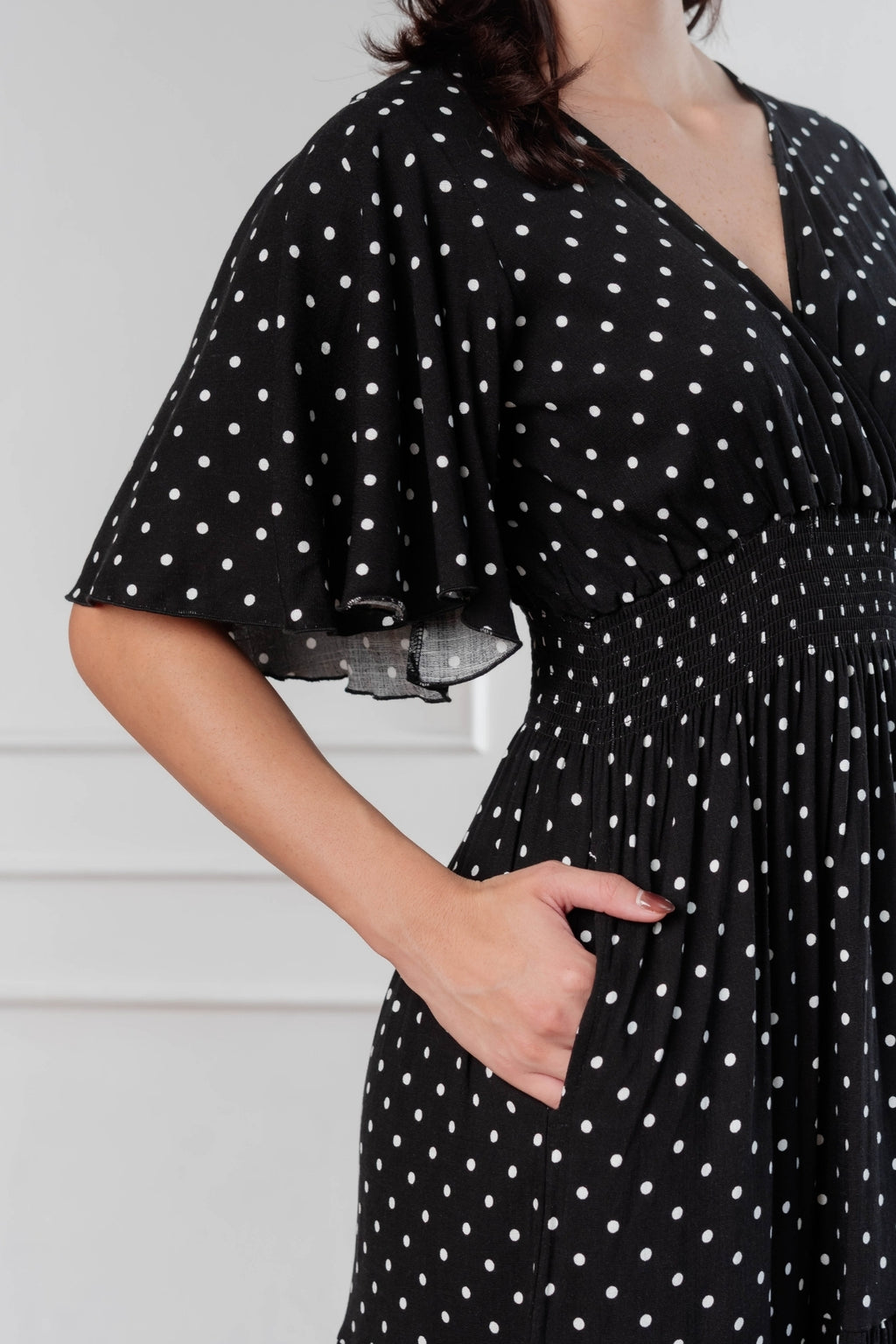 Maxivestido Naira Polka negro