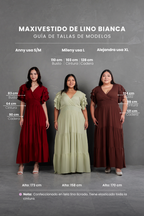 Maxivestido de lino Bianca
