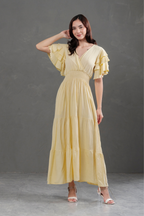 Maxivestido de lino Bianca