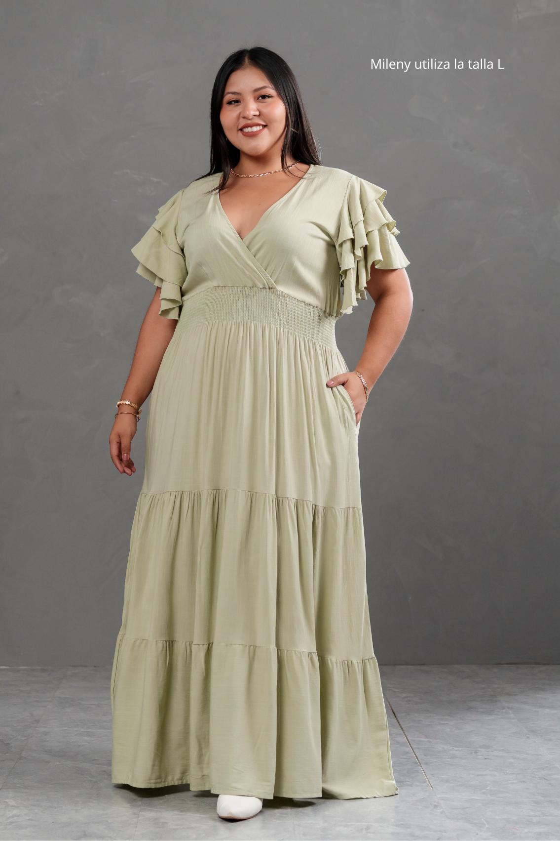 Maxivestido de lino Bianca