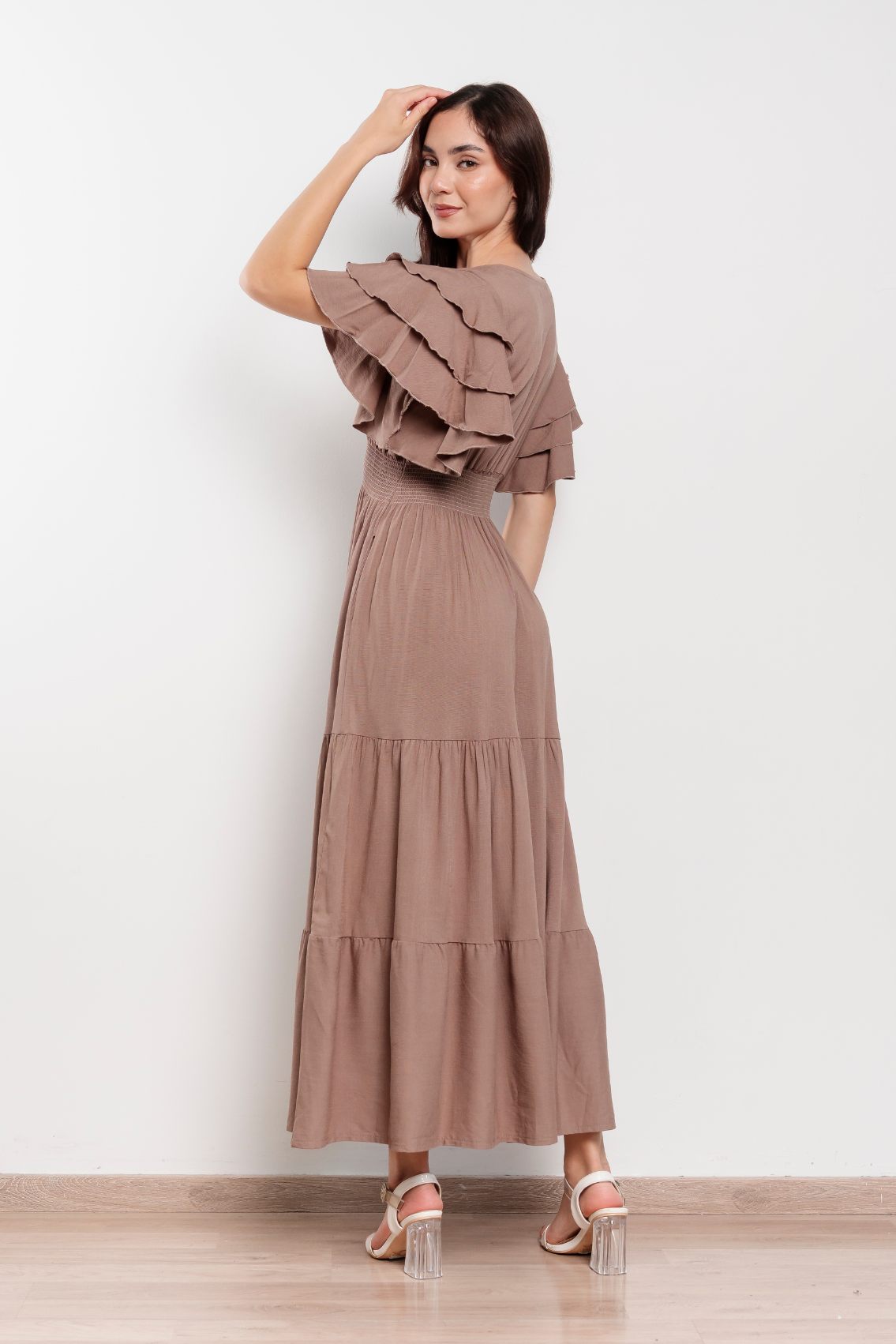Maxivestido de lino Bianca
