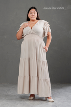 Maxivestido de lino Bianca