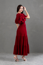 Maxivestido de lino Bianca