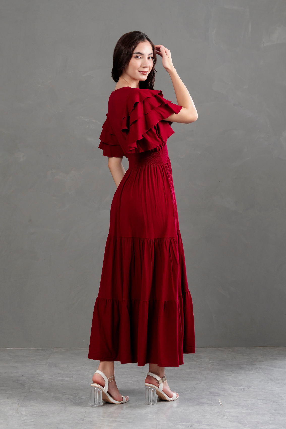 Maxivestido de lino Bianca