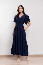 Maxivestido de lino Bianca