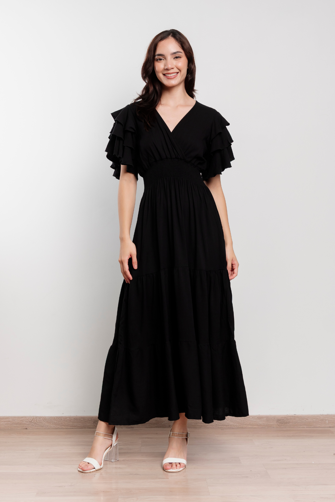 Maxivestido de lino Bianca
