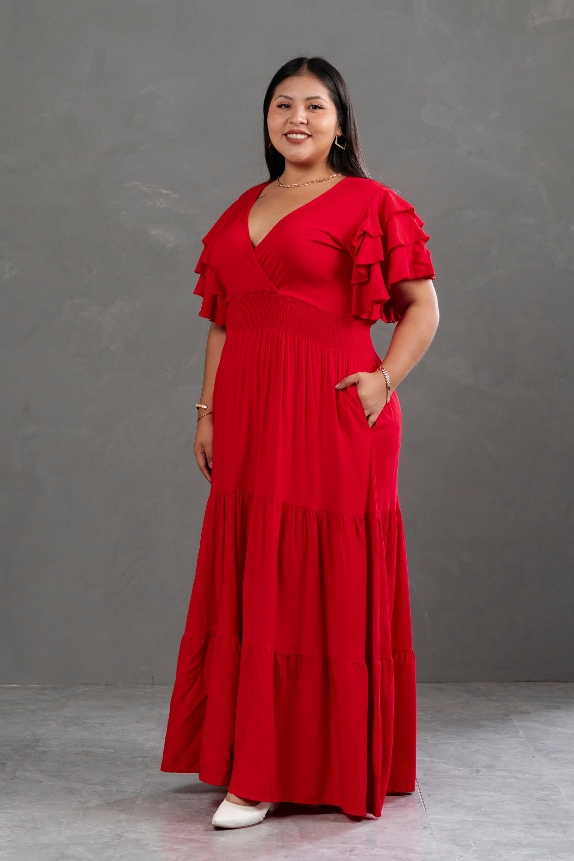 Maxivestido de lino Bianca
