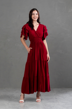 Maxivestido de lino Bianca