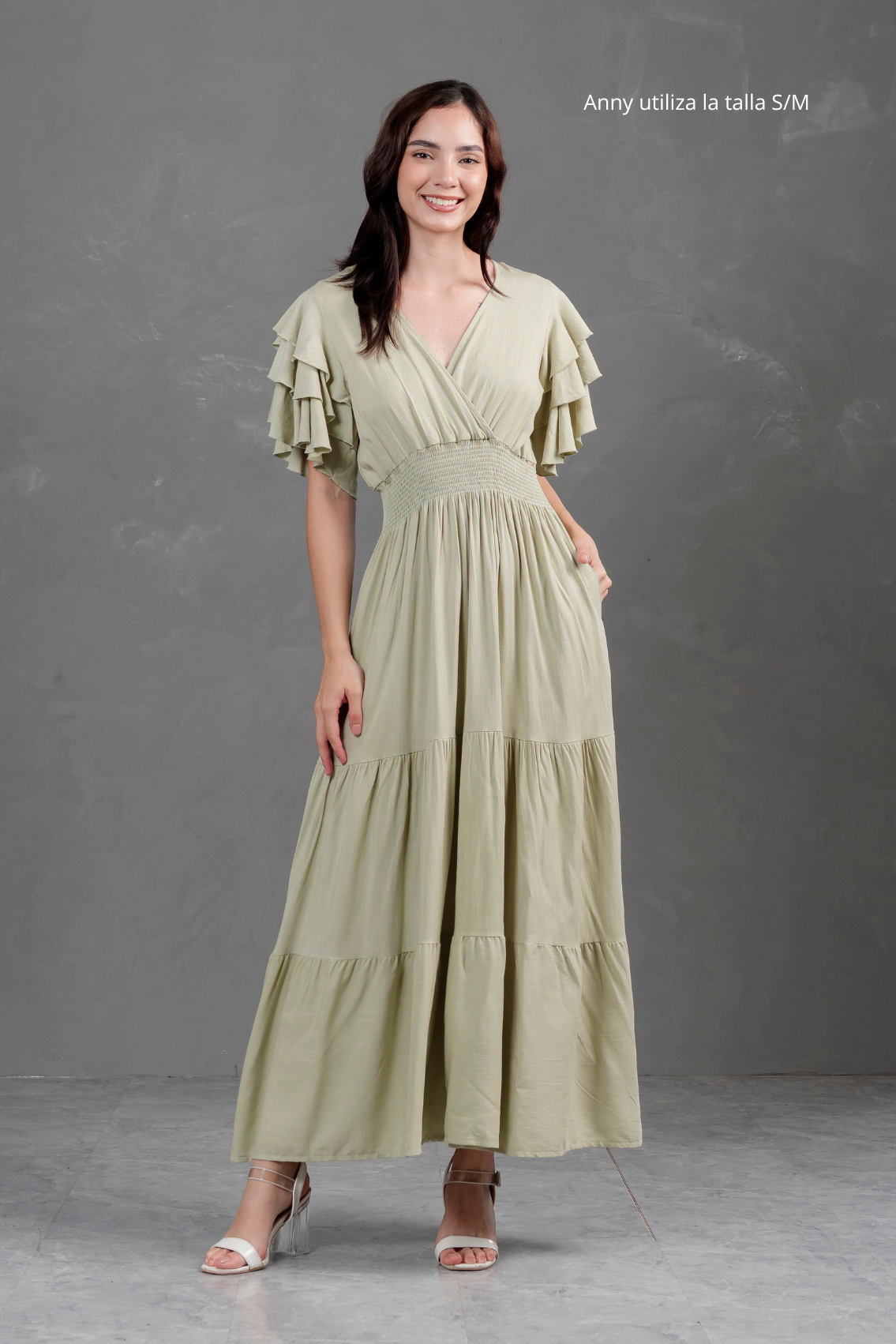 Maxivestido de lino Bianca