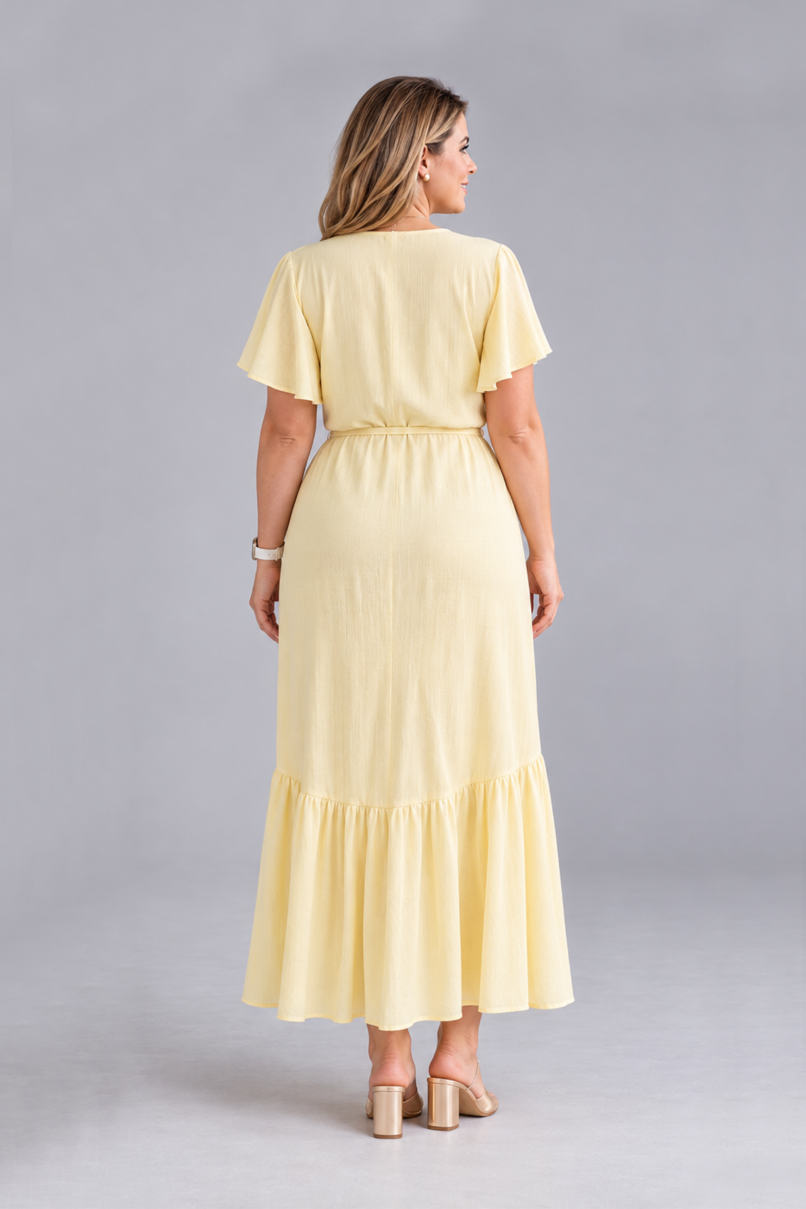 Maxivestido de lino Nayah