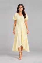 Maxivestido de lino Nayah