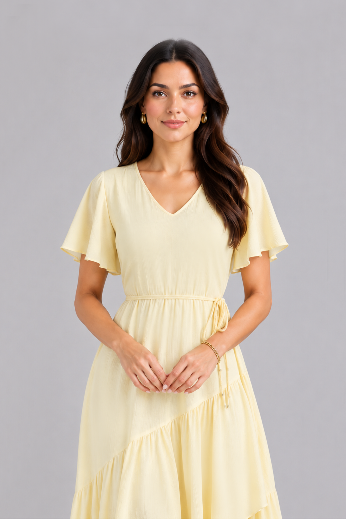 Maxivestido de lino Nayah