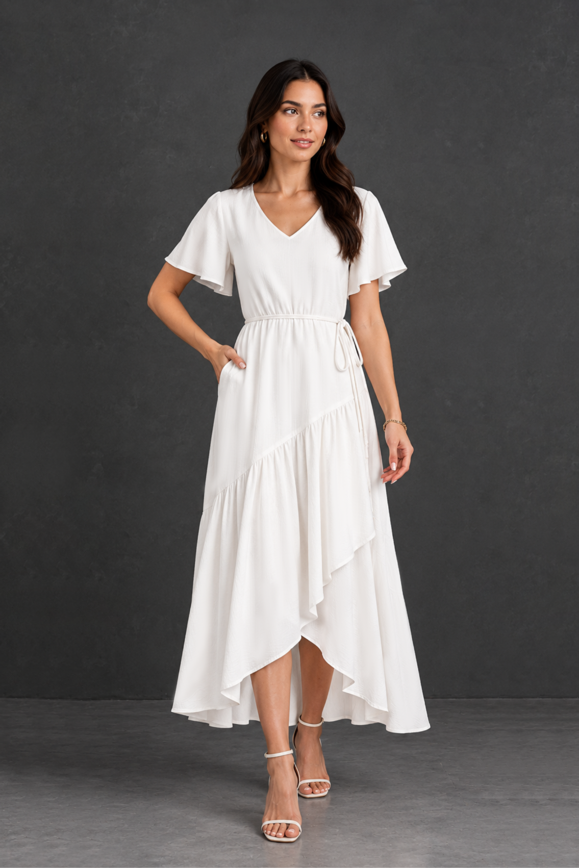 Maxivestido de lino Nayah