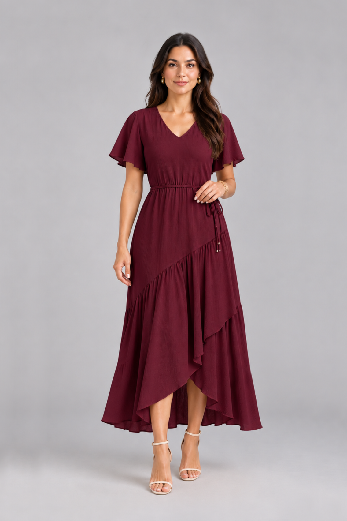Maxivestido de lino Nayah