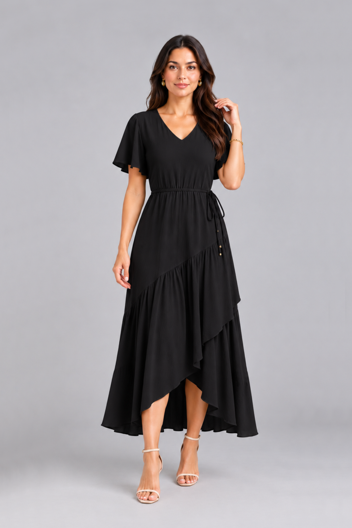 Maxivestido de lino Nayah