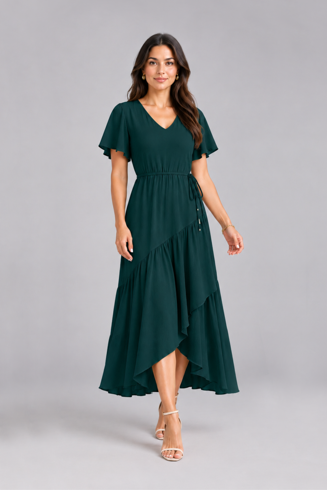 Maxivestido de lino Nayah