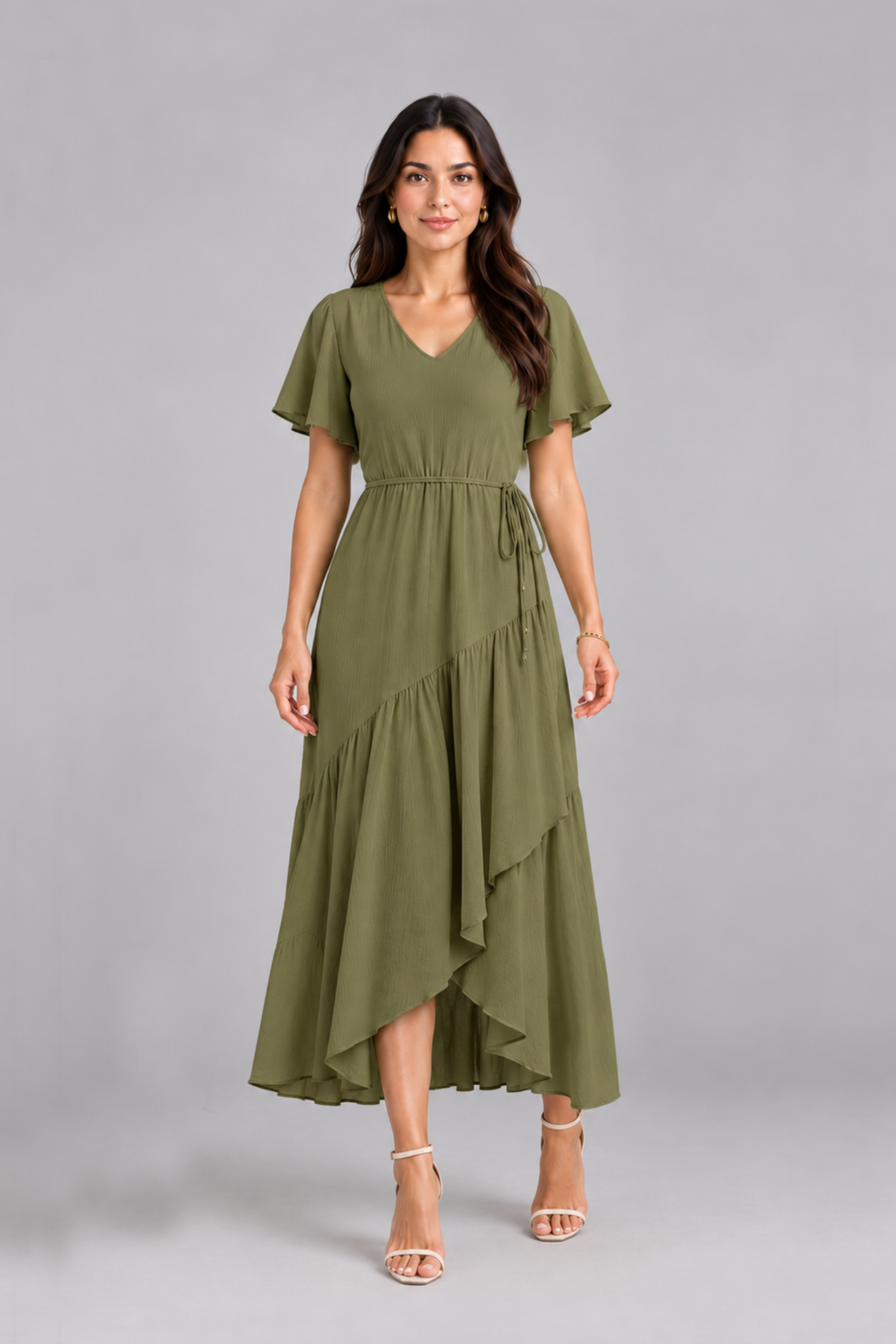 Maxivestido de lino Nayah