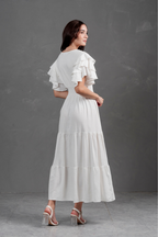 Maxivestido de lino Bianca