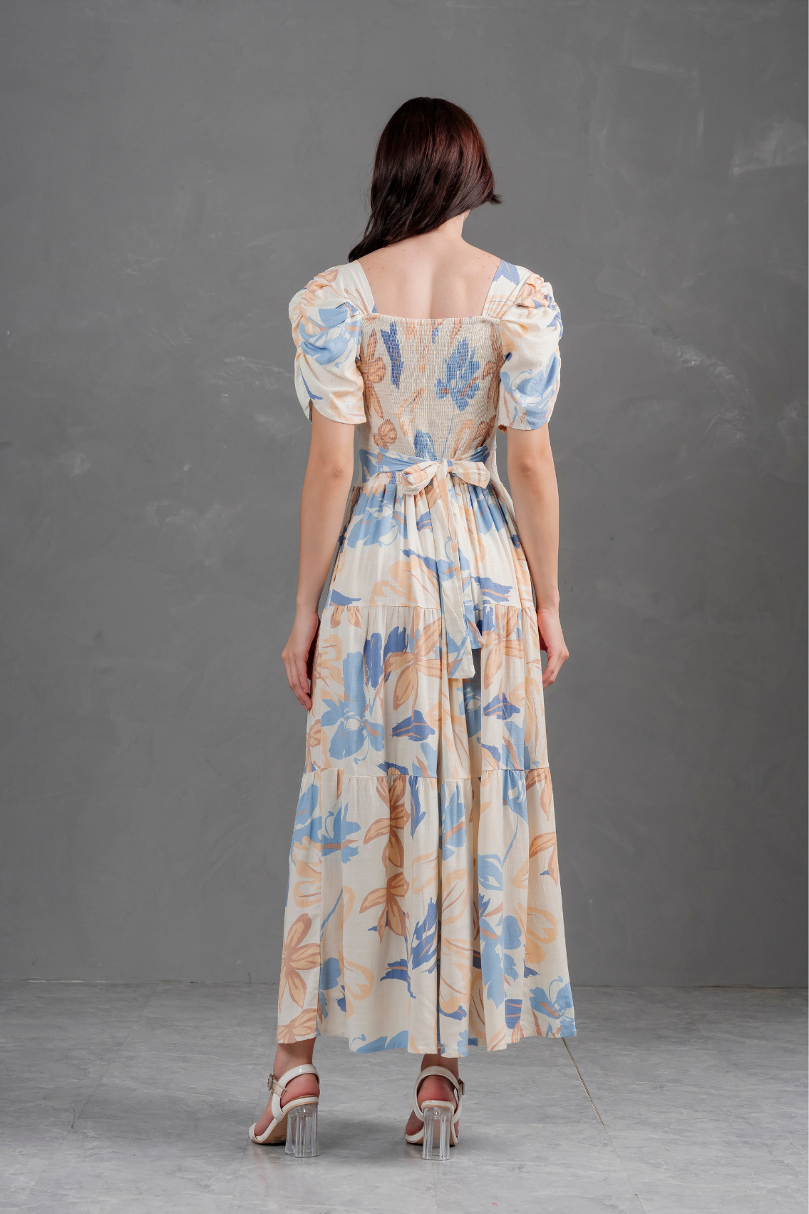 Maxivestido de lino Renatta Floreado
