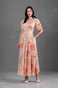 Maxivestido de lino Renatta Floreado