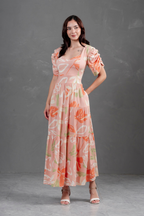 Maxivestido de lino Renatta Floreado
