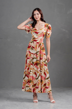 Maxivestido de lino Renatta Floreado