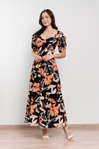 Maxivestido de lino Renatta Floreado
