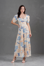 Maxivestido de lino Renatta Floreado