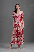 Maxivestido de lino Renatta Floreado
