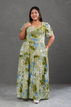Maxivestido de lino Renatta Floreado